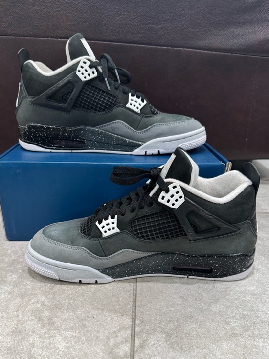 Size 11- Jordan 4 Retro 2024 Fear Black/White/Gray Men\'s Sneaker FQ8138-002 main image 5